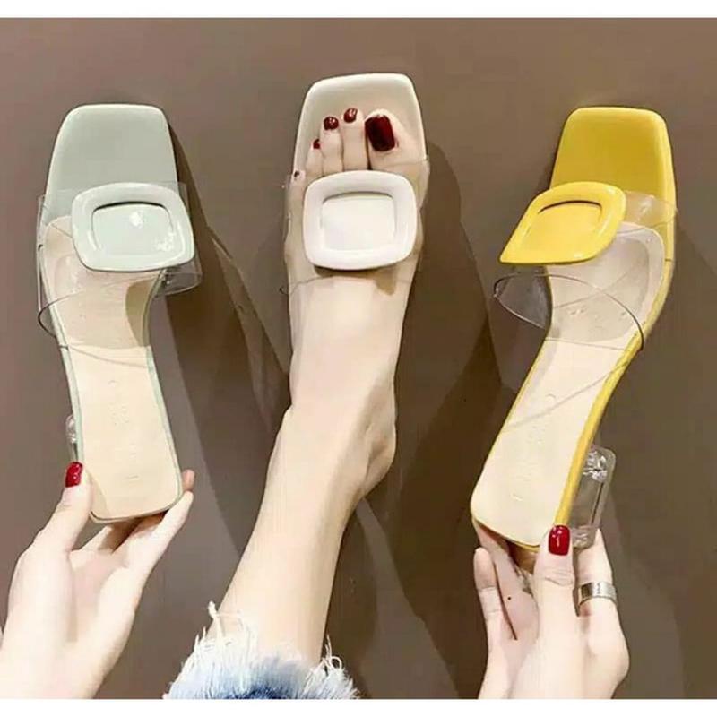 Sandal Heels Wanita Jumbo Sandal Heels Wanita Simple Sandal Heels Wanita Hak Kaca Sandal Heels Wanit