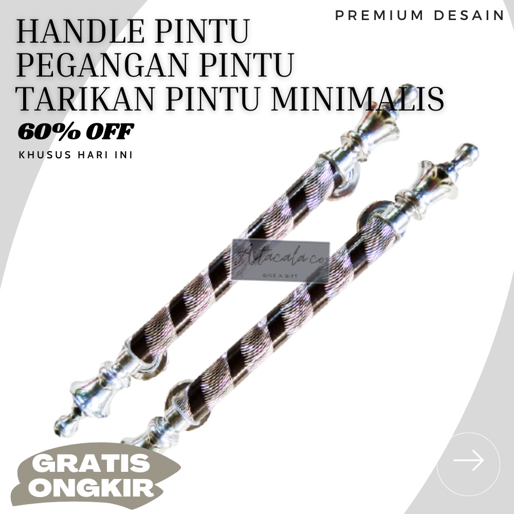 Set Handle Pintu Stainless Steel Gagang Pintu Pegangan Pintu Tarikan Pintu Kupu Tarung Minimalis Ret