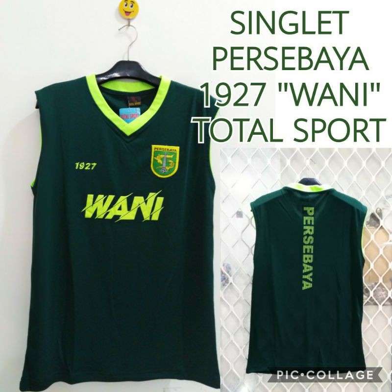 SINGLET JERSEY PERSEBAYA HITAM HIJAU WANI