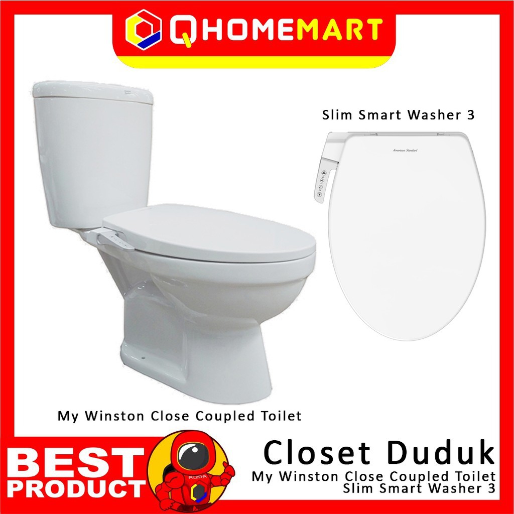 Closet Duduk American Standard My Winston Ccst With Slim Smart Washer Khusus Jogja Jateng Indonesia