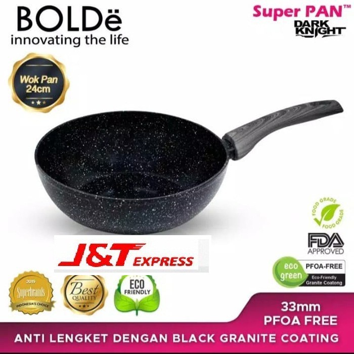 WOK ( WAJAN ) 24 cm, BLACK DARK KNIGHT Original BOLDe