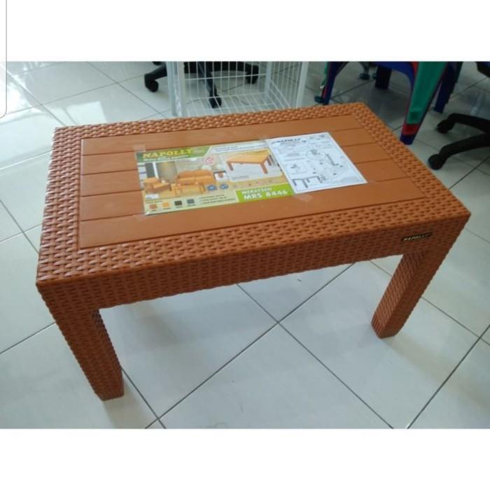Meja Tamu Napoli Plastik Rotan Mrs 8446