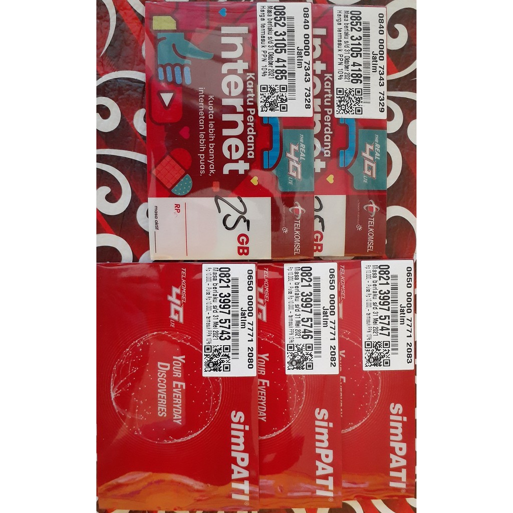 Kartu Perdana Telkomsel 25 GB Unlimited Jatim