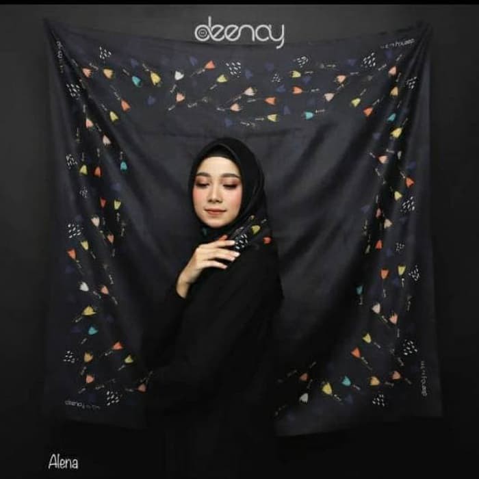 Promo Hijab Segi Empat Deenay Kw Motif Alenna Murah