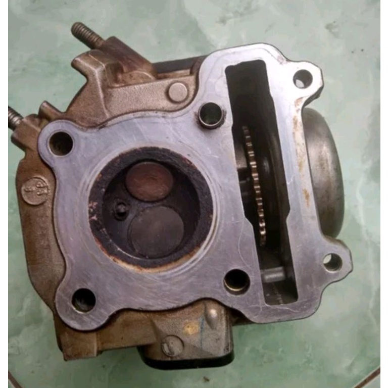 CYLINDER HEAD CYLINDER KOP BLOCK HEAD BLOCK KOP PALA BUSI ISI FULL SET KOMPLIT YAMAHA MIO SPORTY MIO