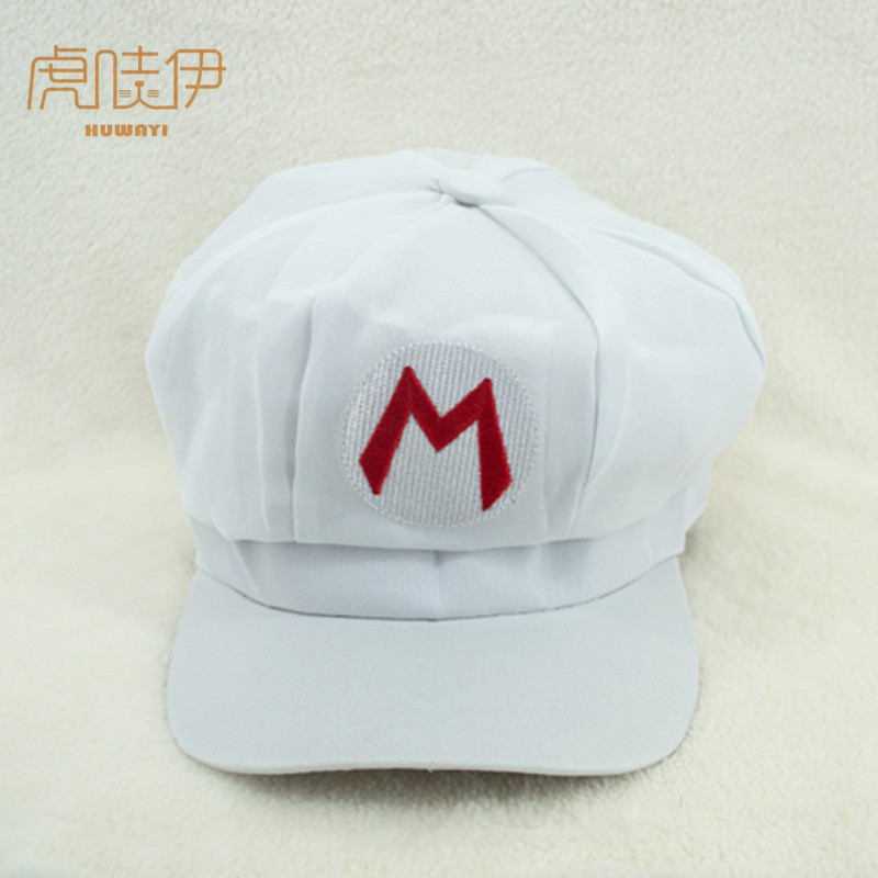 TSMB topi super mario bros hat cap baseball cosplay luigi merah hijau kuning ungu putih