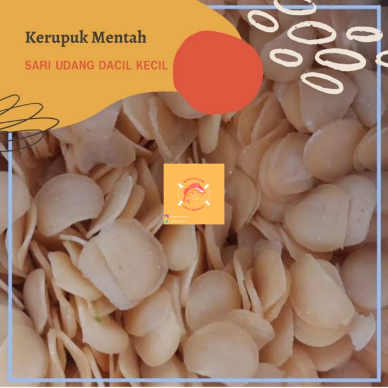 

500gr KERUPUK SARI UDANG DACIL KECIL / KERUPUK MENTAH / KERUPUK GORENG 500 GRAM