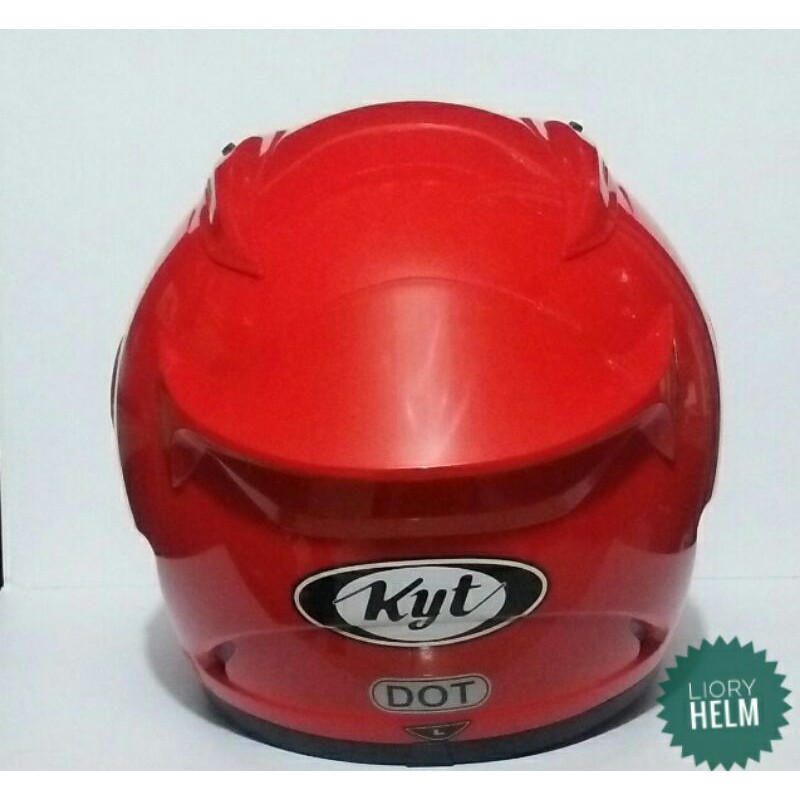 HELM KYT FULL FACE KYT RC-7 FIRE RED SOLID CLEAR ORIGINAL||HELM KYT FULL FACE TERMURAH