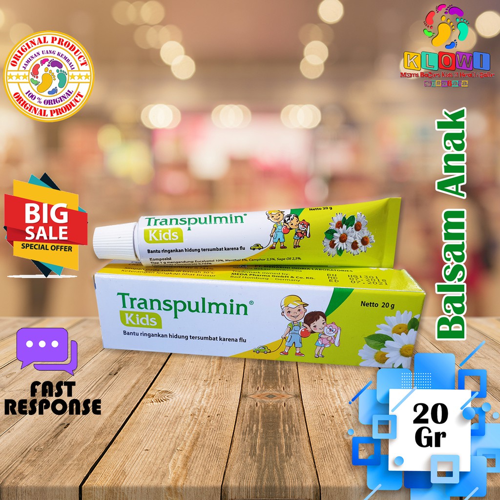 TRANSPULMIN KIDS 20gr, BALSAM ANAK, SALEP ANAK,RINGANKAN HIDUNG TERSUMBAT