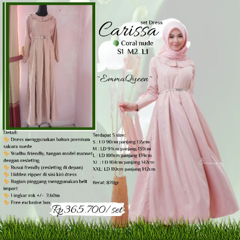 CARISSA DRESS REMAJA MUSLIM EMMAQUEEN