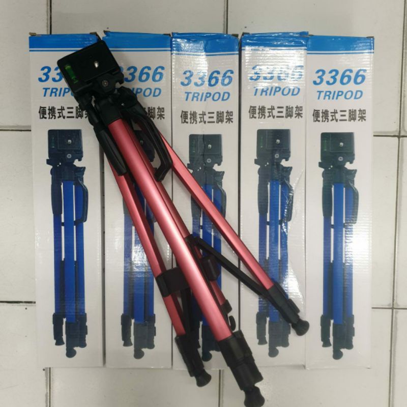 (KOKOH) Tripod 3366 1.4 Meter Tripod 3366 Free Holder U bahan kokoh