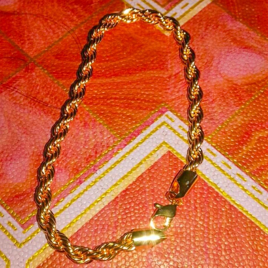 Gelang Tangan Wanita Motif Tambang Cantik Titanium Fashion Model Korea Perhiasan Bahan Koin Lama