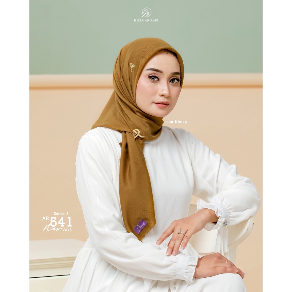 Jilbab Hijab Segi Empat Polos Arrafi AR 541 ORI Kerudung Segi Empat Arrafi Terbaru