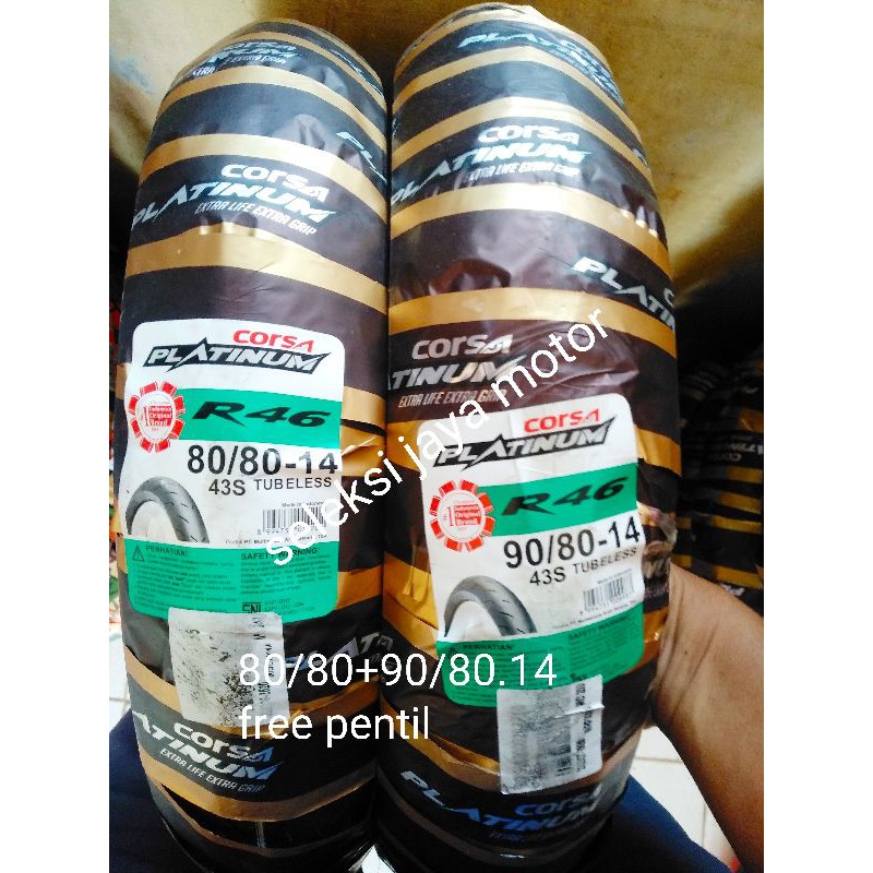 Paket Corsa platinum r46 80/80+90/80.14 soft compound free pentil for all matic