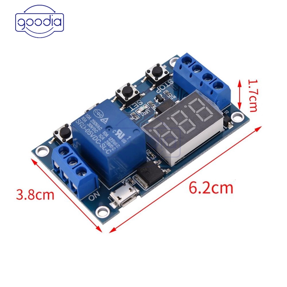 Time delay relay Saklar Kontrol Timer Relay Digital Led Micro USB 5V