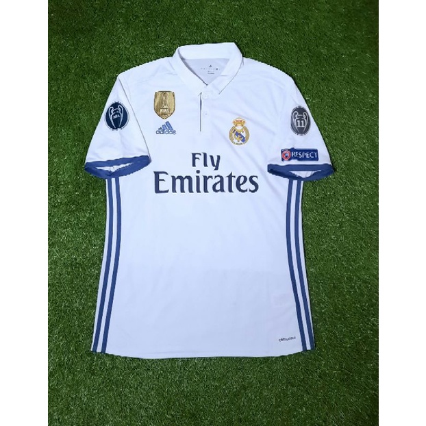 Jersey Real Madrid Original 2016 2017 Home UCL Patch M