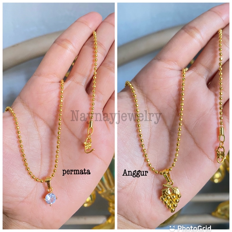 Kalung merica warna emas 24k