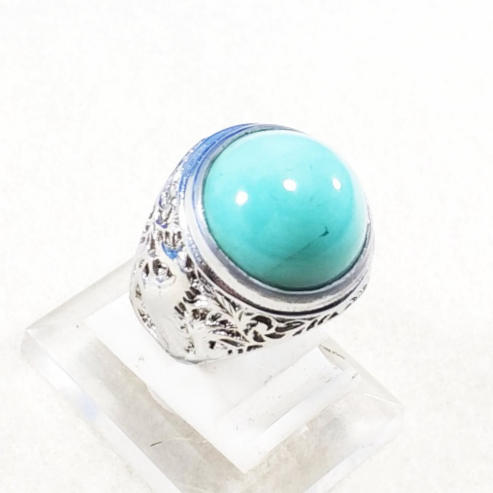 CINCIN BATU AKIK NATURAL CHRYSOPRASE CHALCEDONY GARUT MUMBUL INCLUDE MEMO RING PERAK HANDMADE