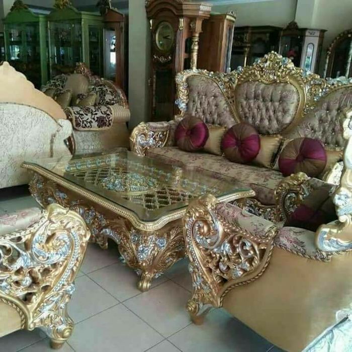 Sofa Kursi Tamu Bellagio/Sofa Sultan Belagio Jati Sofa Mewah Ukiran Jepara/Kursi Sofa Sultan Premium