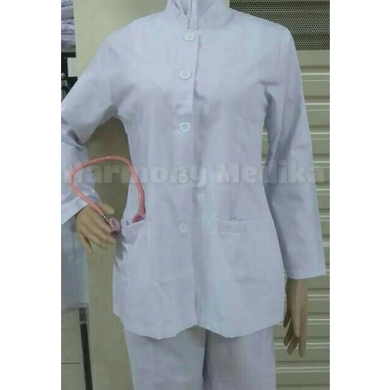 Baju Perawat Bidan Dinas AKPER AKBID Wanita Lengan Panjang