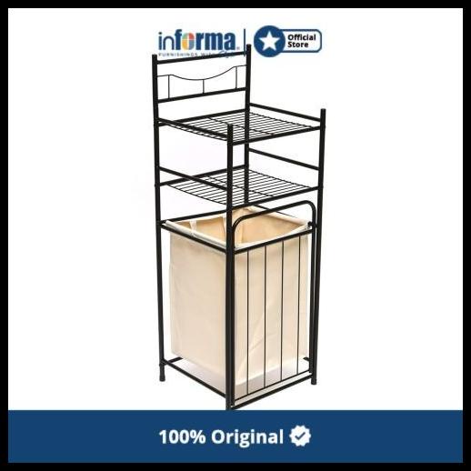 Informa Brody Rak Kamar Mandi 2 Tingkat Dengan Keranjang Laundry