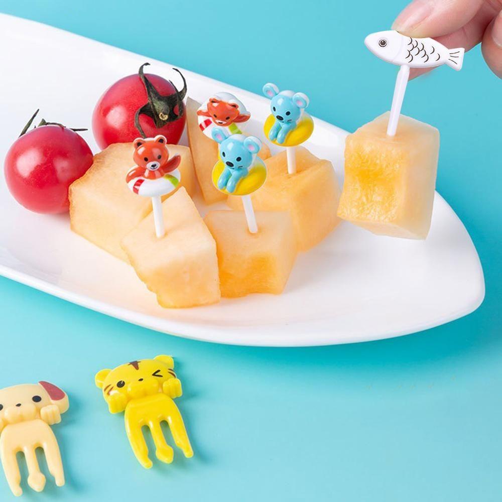 TOP Garpu Buah Mini Kartun Dessert Fork DIY Dekorasi Bento