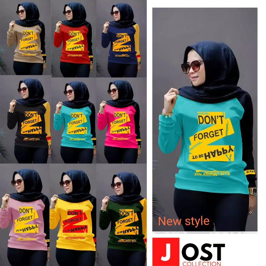 JOST COLLECTION BAJU WANITA TRENDY ZOLAQU FORGET TERBARU-KAOS MODEL CEWEK KEREN KEKINIAN