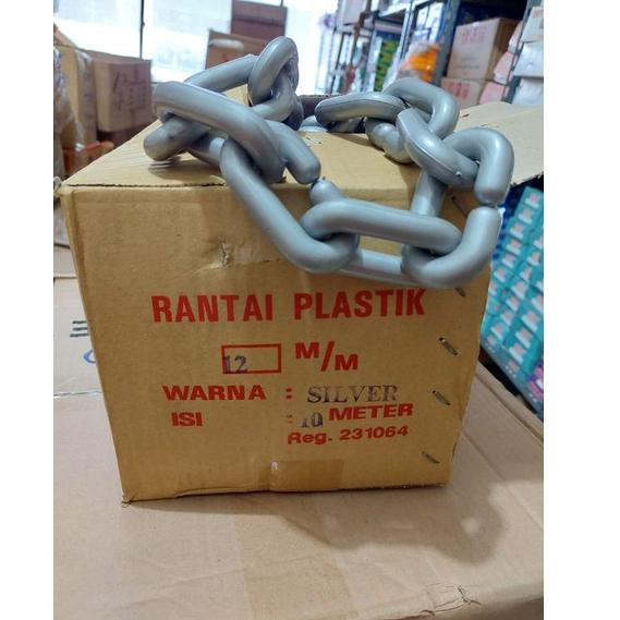 [KODE J8MVD] RANTAI PLASTIK BESAR 12MM UNTUK TALANG AIR RUMAH, GANTUNGAN BAJU, PEMBATAS ANTRIAN - 1M
