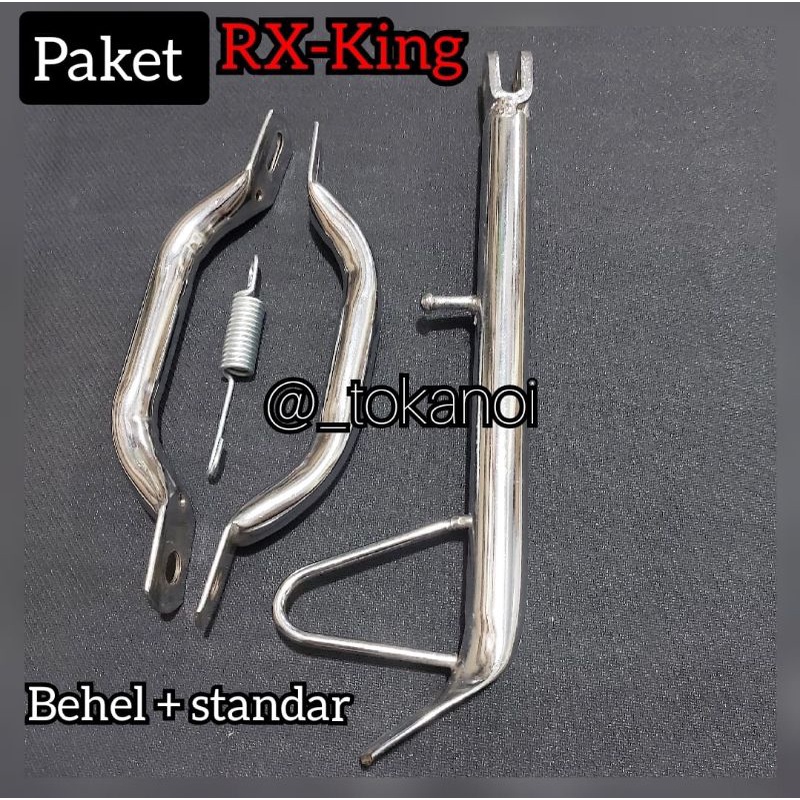 STANDAR SAMPING IMPORT RX-KING CHROME RING 18 dan behel jok crome variasi