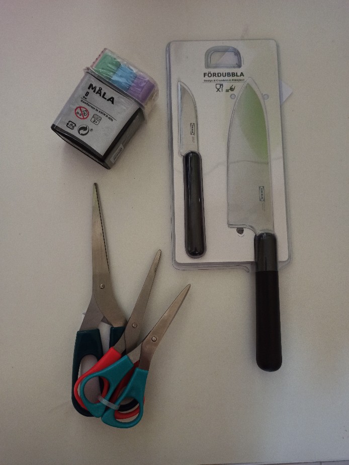 Fordubbla Set 2 Bilah Pisau, Abu-abu