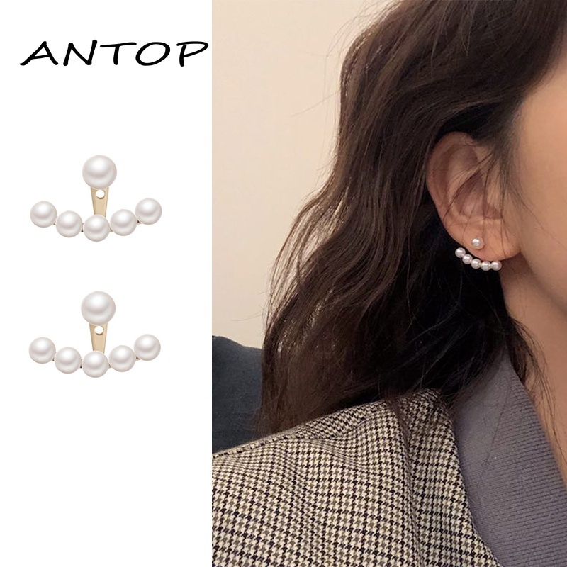 Korea Fashion Pearl Stud Earrings Wanita Perhiasan Aksesoris ANTOP