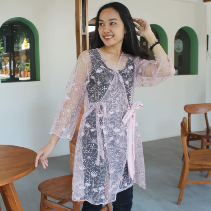 Batik.er25 Outer Tunik Kimono Model Pita Samping
