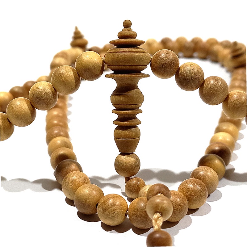 Tasbih Kayu Cendana KUPANG ASLI ALAMI ORIGINAL Wangi 10 mm