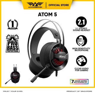 Armaggeddon 2.1 Headset Gaming Atom 5 [ 7 Colour Lightning ][ Cocok untuk HP/PC ] 1 Year Warranty