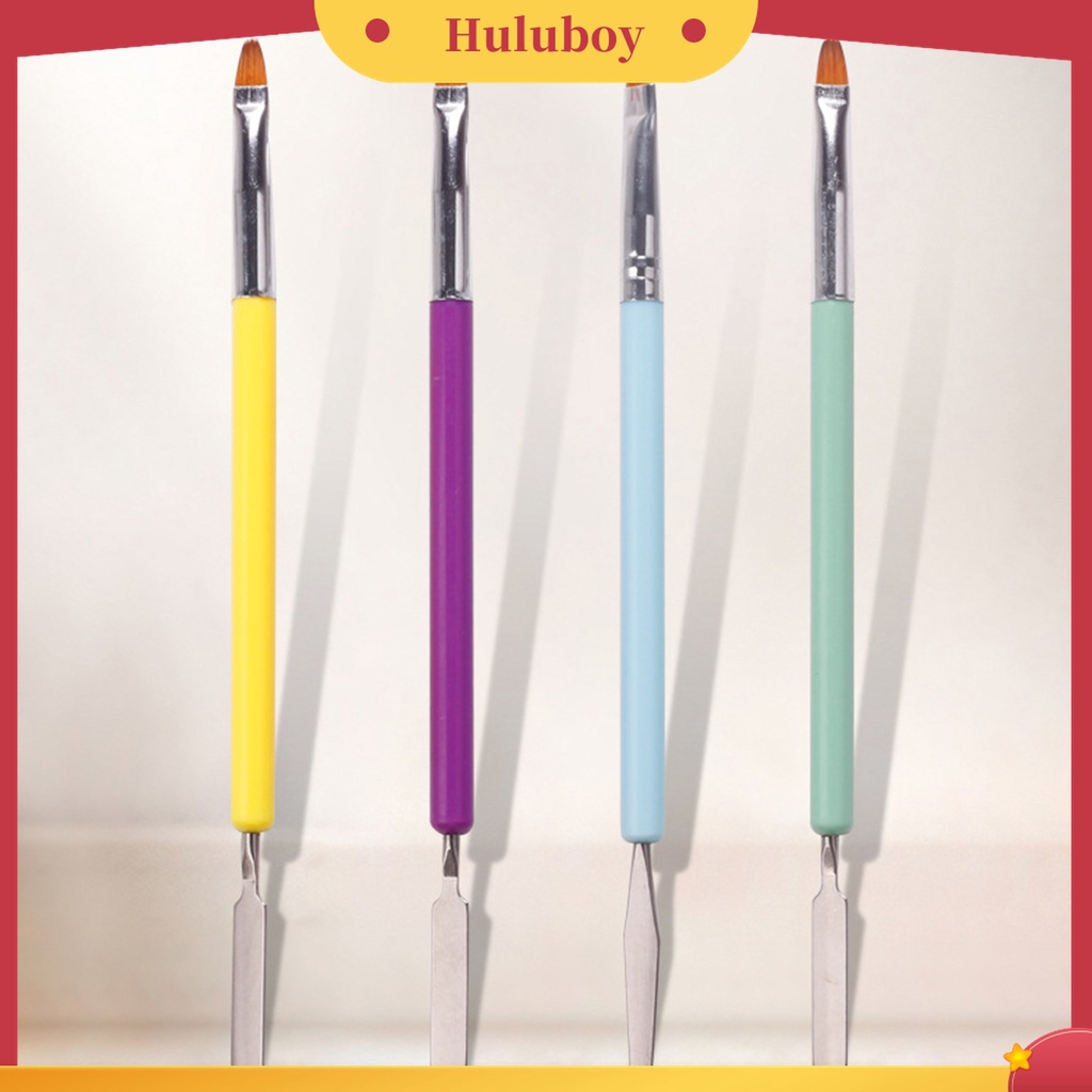 Huluboy Huluboy♡ Pena Pencampur Pigmen Kutek Gel UV Akrilik Kepala Ganda Ultra Tipis Untuk Manicure
