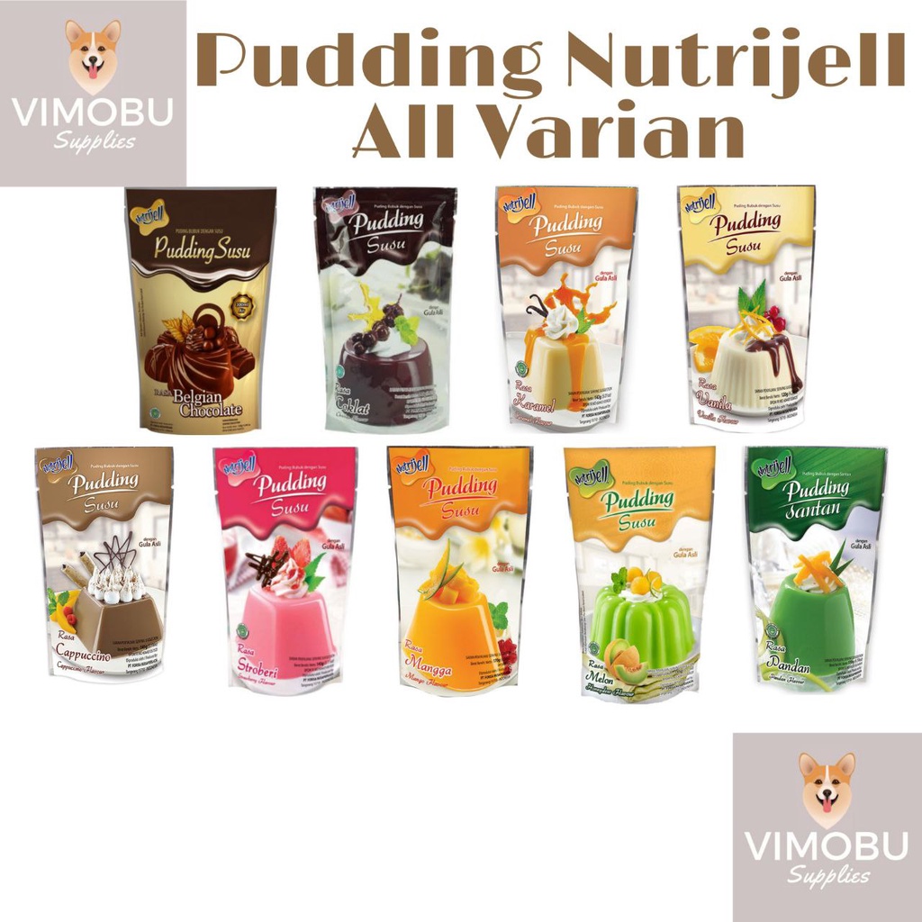 

Pudding Nutrijell Puding Bubuk dengan Susu dan Santan