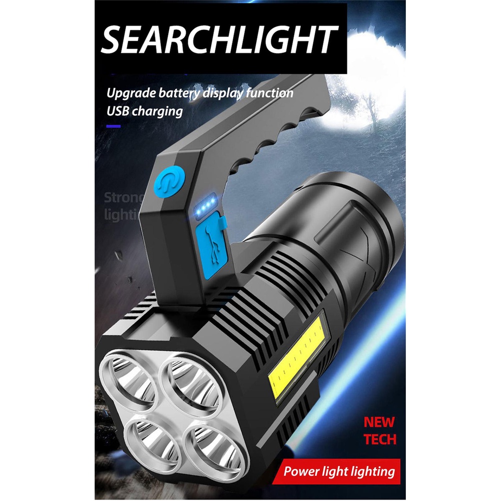 MX-5088 Senter Super Bright 4 LED Cas Mode Super Terang USB Rechargeable