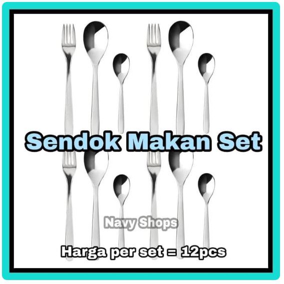 NA - Sendok Makan Set Stainless - Sendok Set Makan isi 12pcs MOPSIG