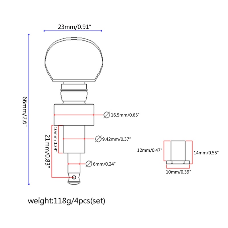 Zzz 4Pcs Tuning Peg Banjo