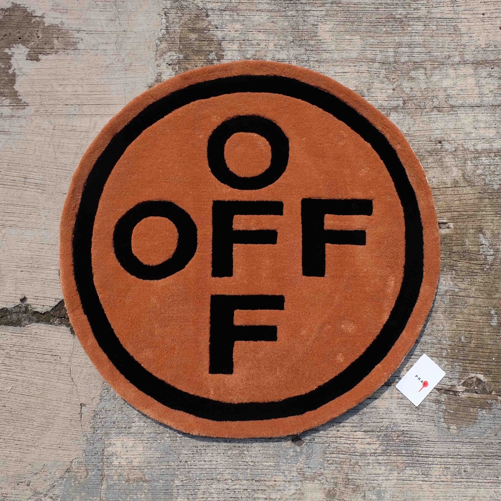 OFF rug / Karpet Off / Off White / Custom Mat / Custom Rug / Karpet Custom