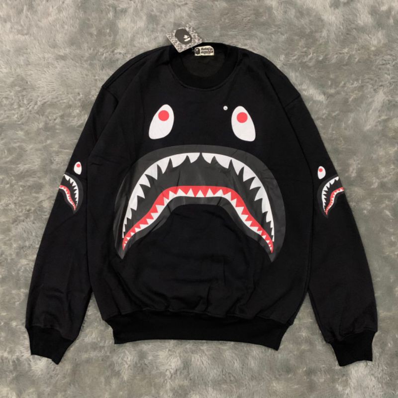 Sweater Crewneck Bape Bathing Ape Fulltag &amp; Lebel