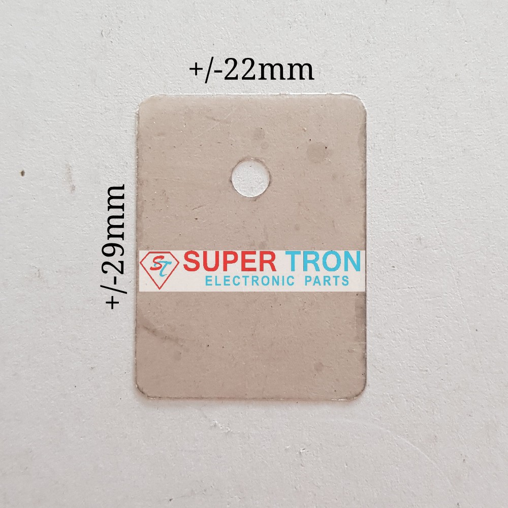 Mica Isolator Transistor Sedang 29x22mm 10pcs