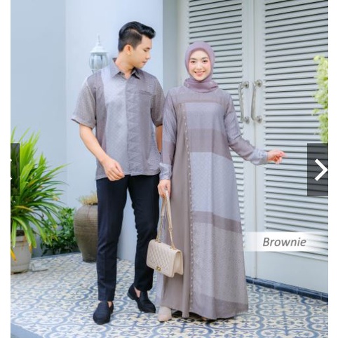Aurora Dress Couple (DRESS SAJA) BROWNIE PAYET SIZE M BY BBC COLLECTION BBCCOLLECTION