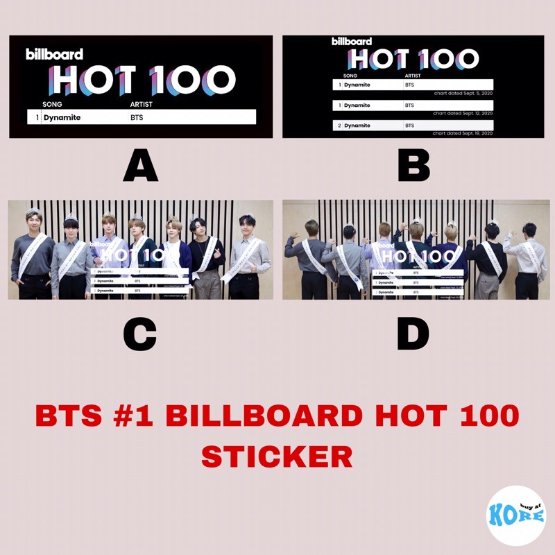 

BTS #1 BILLBOARD HOT 100 STICKER