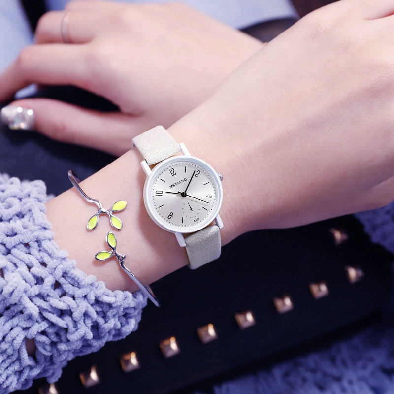 Watchyou Jam Tangan Wanita  A0097 Student Korean Version Of Simple Chic Retro Trend Casual All-match Watches