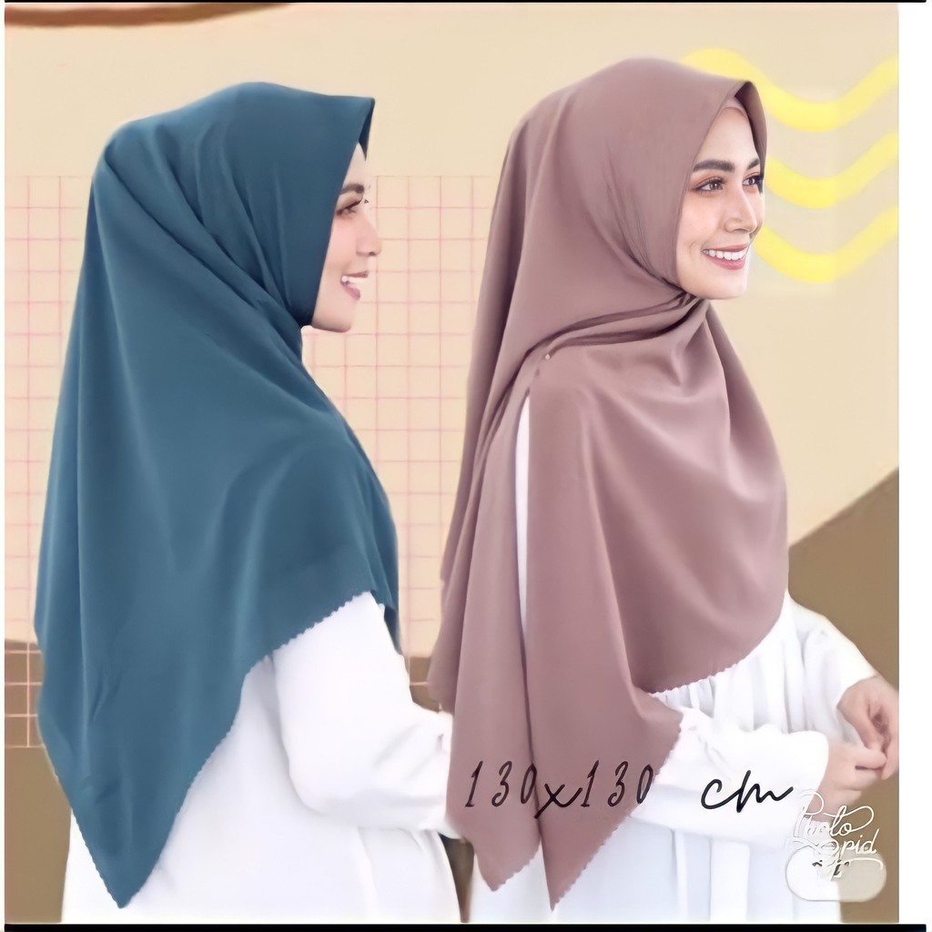 Hijab Segi Empat Bella Lasercut Jumbo Kerudung Segiempat Syar'i Pasar Hija'b