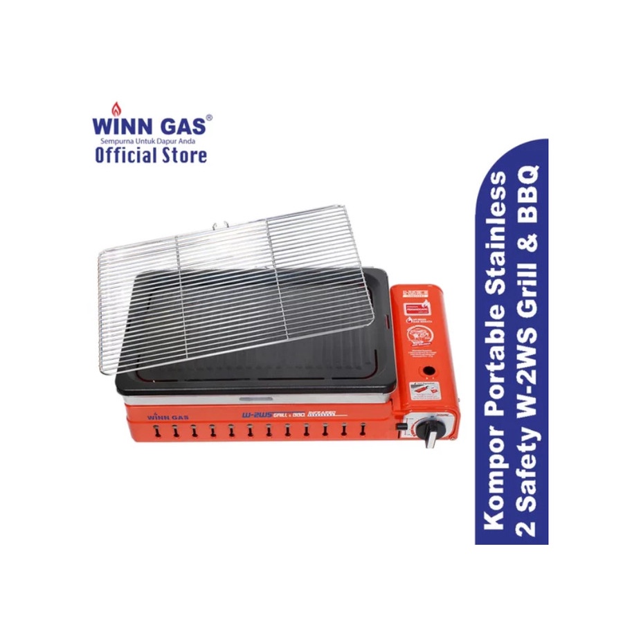 Winn Gas Kompor Portable Grill W 2WS Fungsi grill +BBQ