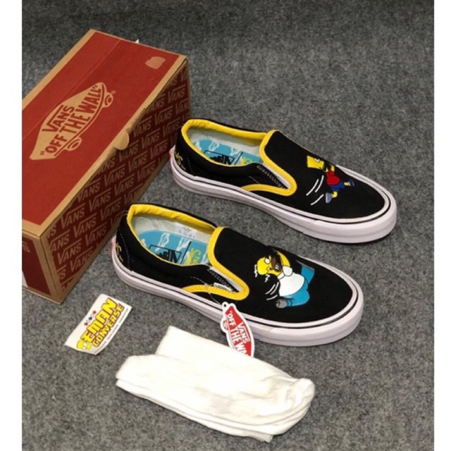 SEPATU SLIP ON V4NS KARAKTER THE SIMPONS TERBARU BISA COUPLE WAFFLE DT/IFC