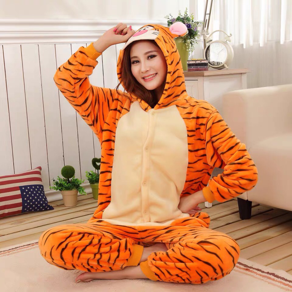 BAJU ONESIE BONEKA TIGGER TIGER HARIMAU WINNIE THE POOH PIYAMA KOSTUM IMPOR