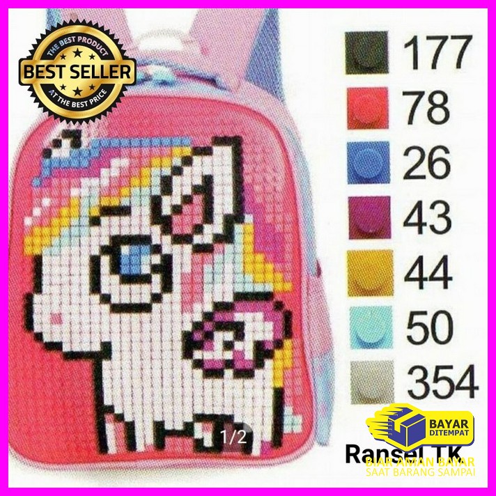 Tas Ransel Kecil Anak Cewek Motif Hallo Kitty Dan Motif Kartun La IP909 Tas Lego Anak Tk / Tas Ran